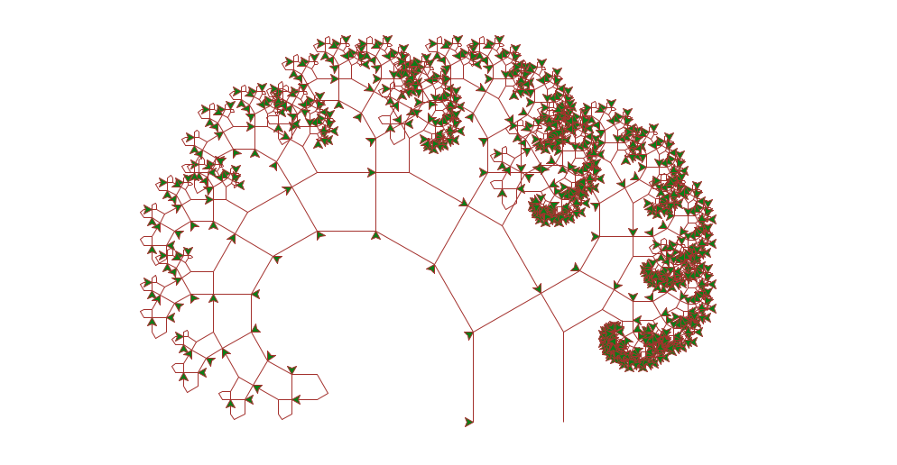 Belaubter Schildkrötenbaum